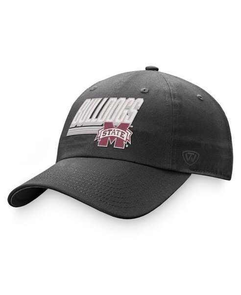 Men's Charcoal Mississippi State Bulldogs Slice Adjustable Hat