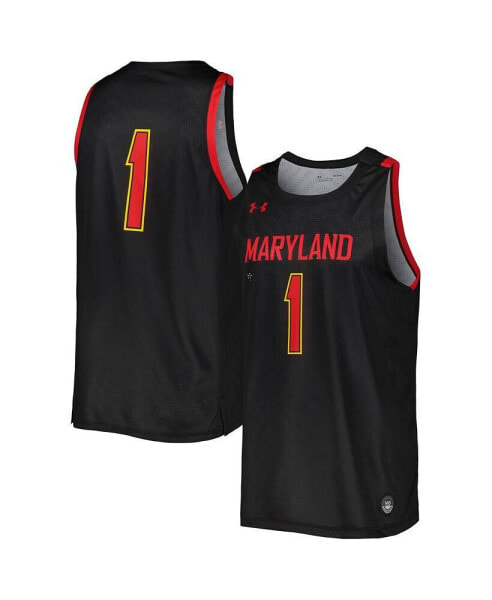 Мужская майка Under Armour Реплика Футболки Maryland Terrapins черная