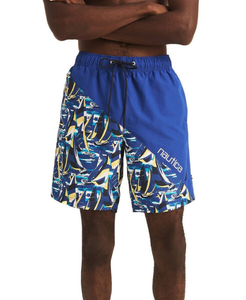 Men's Heritage Diagonal Full Elastic 8" Swim Trunks