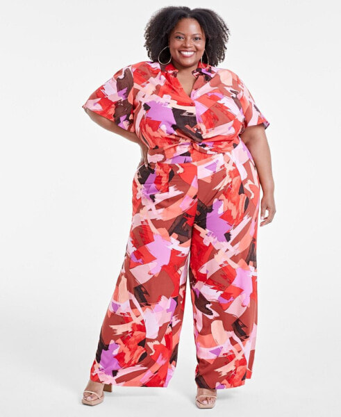 Trendy Plus Size Wide-Leg Pants, Created for Macy's