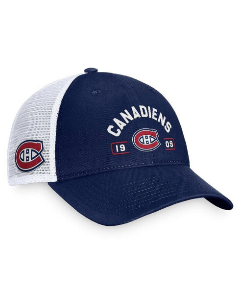 Men's Navy/White Montreal Canadiens Free Kick Trucker Adjustable Hat