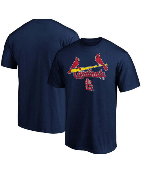 Men's Navy St. Louis Cardinals Team Logo Lockup T-shirt