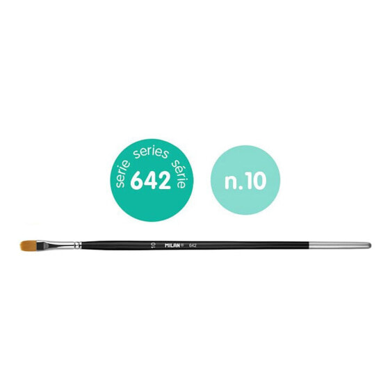 MILAN ´Premium Synthetic´ Cat´S Tongue Paintbrush With LonGr Handle Series 642 No. 10