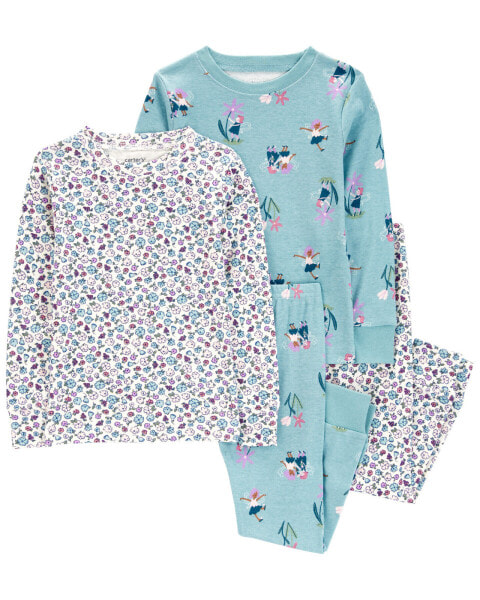 Toddler 4-Piece Fairy 100% Snug Fit Cotton Pajamas 2T