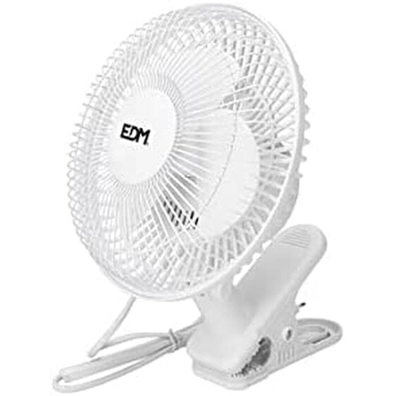 Вентилятор EDM Клещи Белый 15 W Ø 15 cm