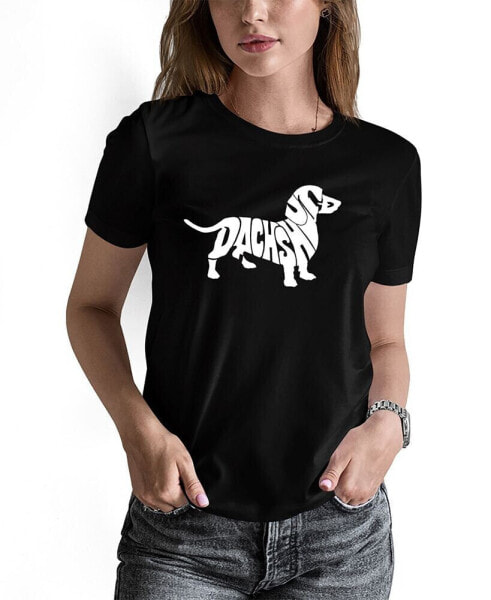 Women's Word Art Dachshund Short Sleeve T-shirt