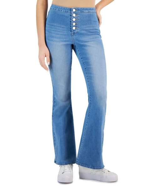 Juniors' Curvy High-Rise Flare-Leg Jeans