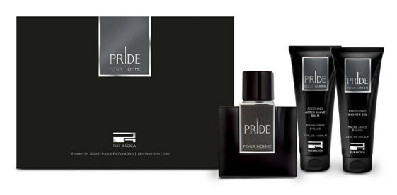 Парфюмерный набор Rue Broca Pride Homme - EDP 100 мл + 100 мл спрей + 100 мл бальзам после бритья