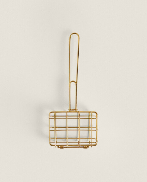 Golden metal soap hanger