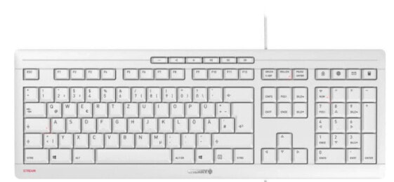 Cherry STREAM - Full-size (100%) - USB - Mechanical - QWERTY - White