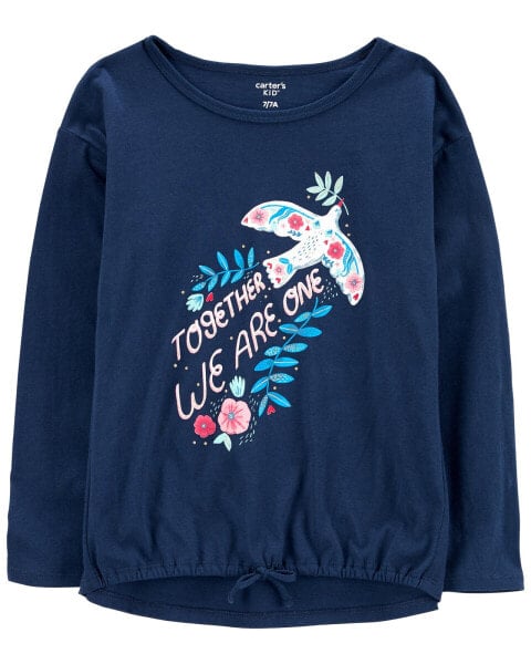 Kid Floral Dove Graphic Tee 4