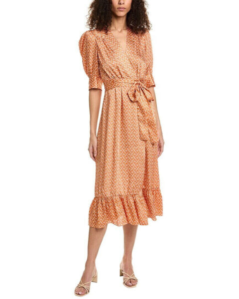 Sandro Puff Sleeve Wrap Dress Women's