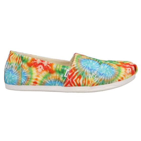 TOMS Alpargata Tie Dye Slip On Womens Multi, Red Flats Casual 10017812T