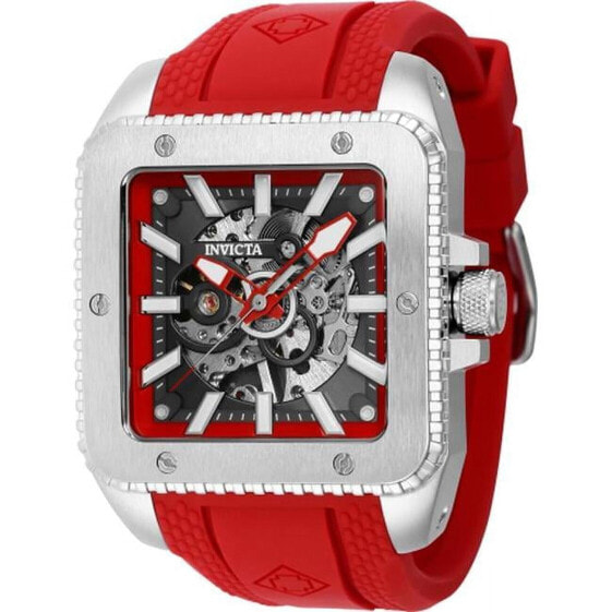 Invicta 44002 Cuadro Mechanical 3 Hand Red & Grey Men Dial Watch