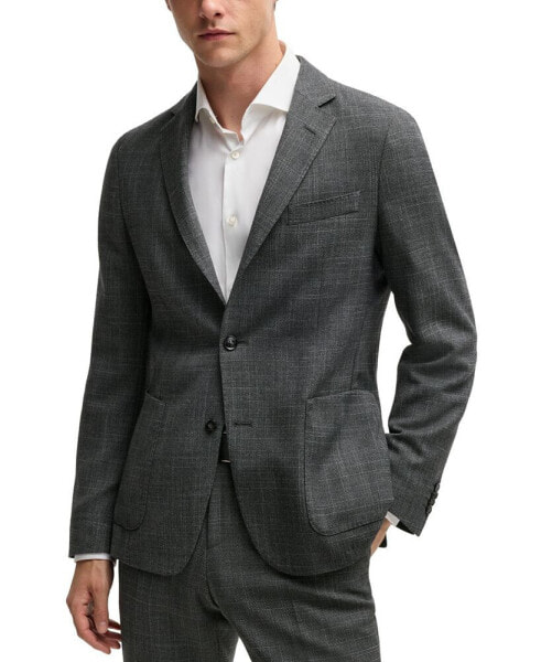 Men’s Micro-Patterned Slim-Fit Jacket