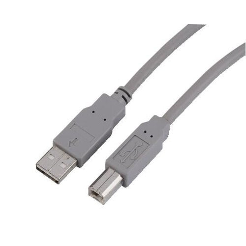 Sharkoon 4044951015290, 0.5 m, USB A, USB B, USB 2.0, Male/Male, Grey