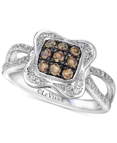 Chocolatier® Diamond Cluster Ring (1/2 ct. t.w.) in 14k White Gold