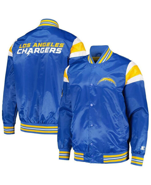 Men's Powder Blue Los Angeles Chargers Satin Full-Snap Varsity Jacket
