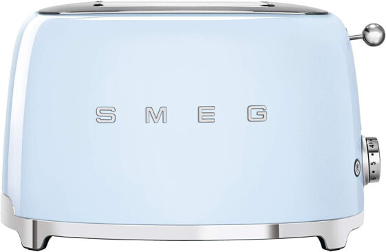 SMEG TSF01PBEU Stainless Steel 2 Compartment Toaster Light Blue