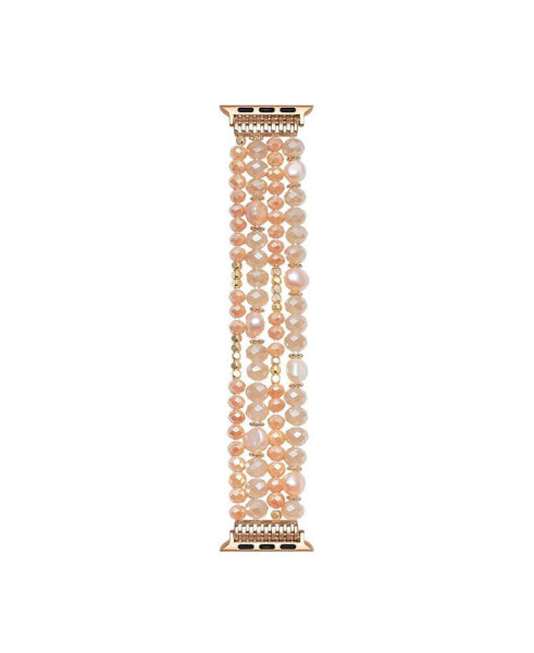 Demi Rose Gold Plated Beaded Bracelet Band for Apple Watch, 42mm-44mm