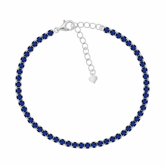 Tennis bracelet with blue cubic zirconia BRC171WB