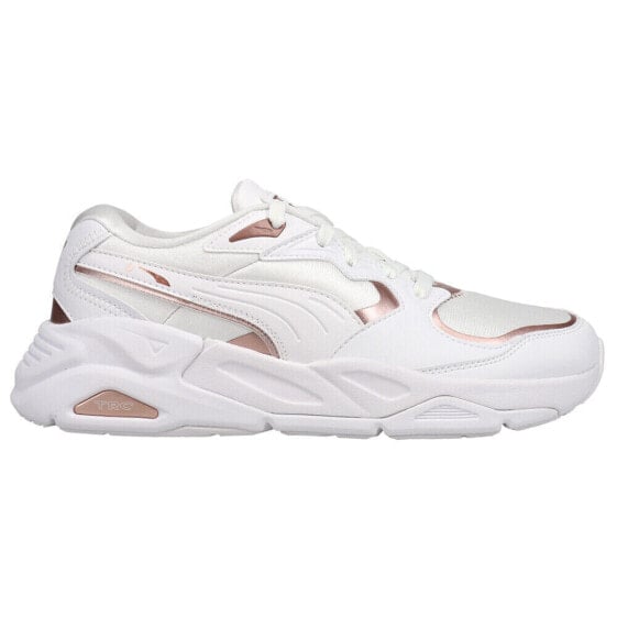 Puma Trc Mira Glam Lace Up Womens Pink, White Sneakers Casual Shoes 38675301