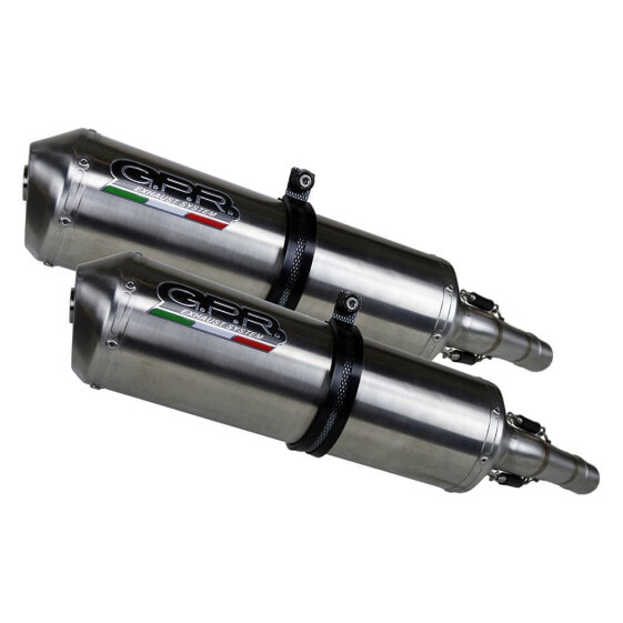 GPR EXHAUST SYSTEMS Satinox Dual V-Strom DL 1000 02-13 CAT homologated slip on muffler