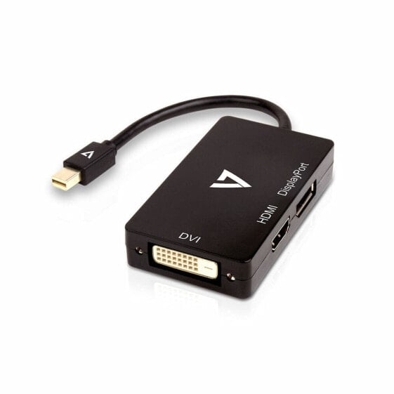 Адаптер Mini DisplayPort на VGA/DVI/HDMI V7 V7MDP-DPDVIHDMI-1E Черный