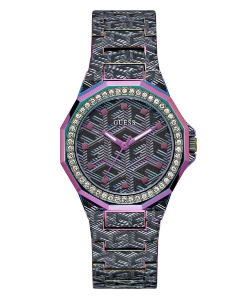 Guess Damen Armbanduhr Misfit, schwarz, pink 38 mm GW0597L2