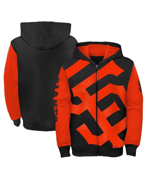 Big Boys Black, Orange San Francisco Giants Postcard Full-Zip Hoodie Jacket