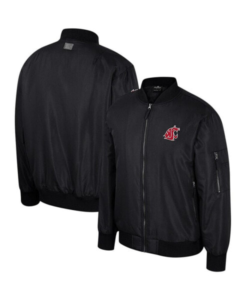 Men's Black Washington State Cougars Full-Zip Bomber Jacket