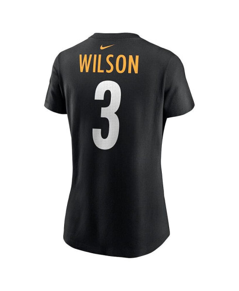 Women's Russell Wilson Black Pittsburgh Steelers Name Number T-Shirt