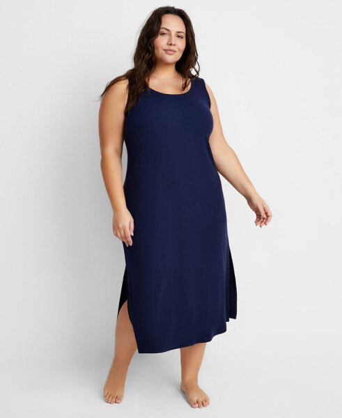 Women's Ribbed Modal Blend Tank Nightgown XS-3X, Created for Macy's