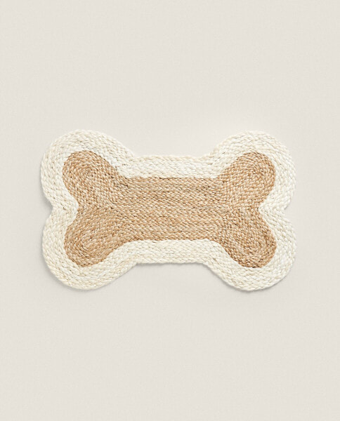 Jute bone pet rug