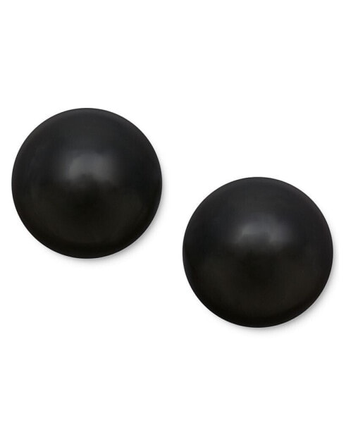 14k Gold Earrings, Onyx Ball Stud Earrings (8mm)