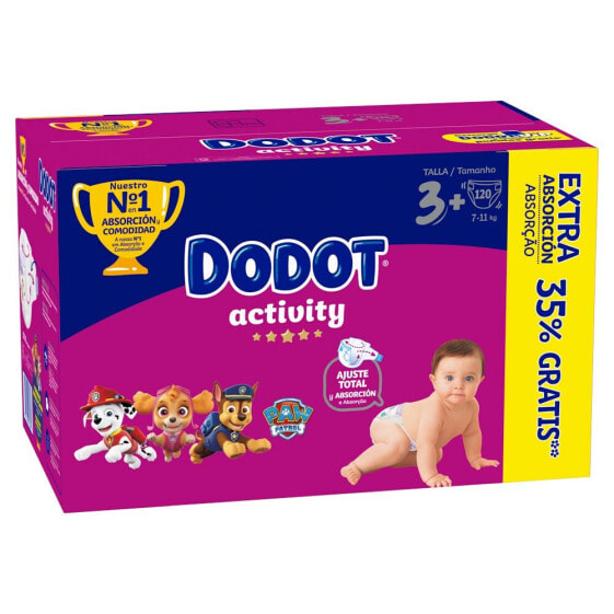 Подгузники Dodot Activity Extra размер 3 120 штук