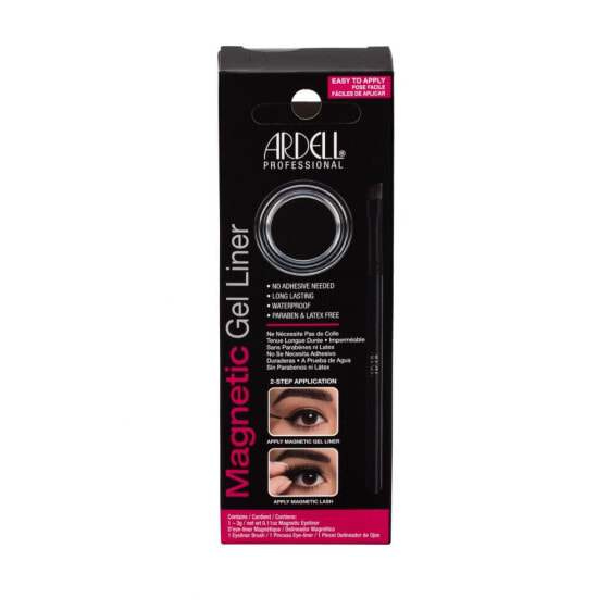 Ardell Magnetic Gel Liner 3 g eyeliner für Frauen Magnetic Gel Eyeliner 3 g + Eyeliner-Bürste 1 St.