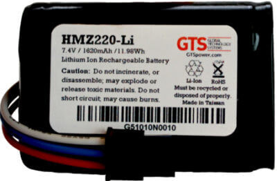 Global Technology Systems HMZ220-LI - Battery - Black - 1 pc(s)