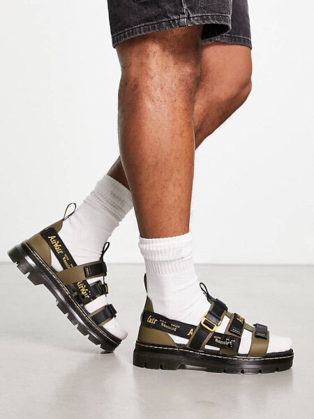 Dr Martens Pearson ii multi strap sandals in olive