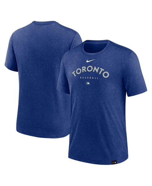 Men's Heather Royal Toronto Blue Jays Authentic Collection Early Work Tri-Blend Performance T-shirt