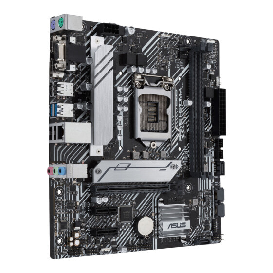 ASUS PRIME H510M-A - материнская плата Intel LGA 1200 с поддержкой процессоров Intel® Celeron®, Intel® Core™ i5, Intel® Core™ i7, Intel® Core™ i9, Intel® Pentium® и памятью DDR4-SDRAM до 64 ГБ на DIMM