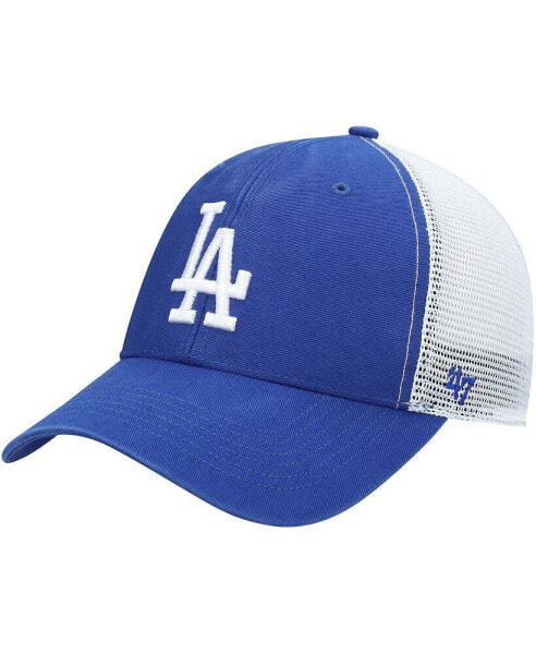 Men's Royal, White Los Angeles Dodgers Flagship Washed MVP Trucker Snapback Hat