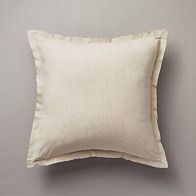 26"x26" Linen Blend Euro Bed Pillow Taupe - Hearth & Hand™ with Magnolia