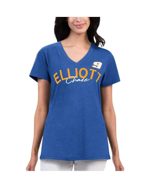 Women's Royal Chase Elliott Key Move V-Neck T-Shirt