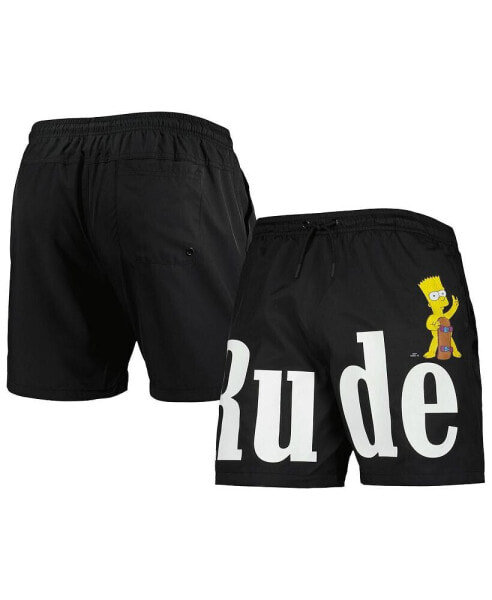 Men's Black The Simpsons Rude Shorts