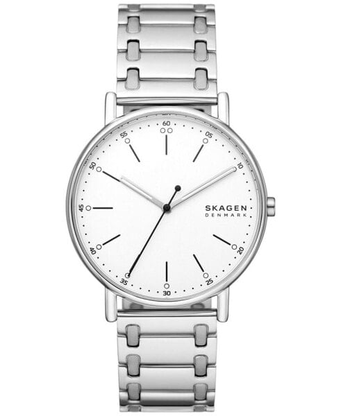 Часы и аксессуары Skagen Мужские Наручные Часы Signatur Three Hand из нержавеющей стали с серебристым тонированием 40 мм