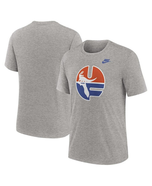 Men's Heather Gray Florida Gators Blitz Evergreen Legacy Primary Tri-Blend T-Shirt