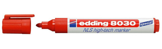 EDDING 8030 NLS High-Tech - Red - Bullet tip - Plastic - 1.5 mm - 3 mm - Metal