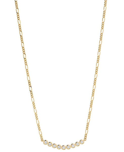 18k Gold-Plated Cubic Zirconia Statement Necklace, 16" + 2" extender