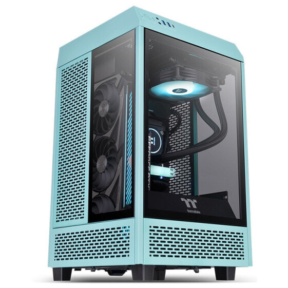 Thermaltake The Tower 100 - Mini Tower - PC - Turquoise - Mini-ITX - SPCC - Tempered glass - 19 cm